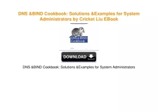 DNS & BIND Cookbook: Solutions & Examples for System Administrators by Cricket Liu EBook