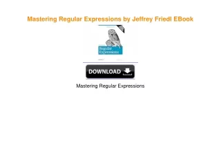 Mastering Regular Expressions by Jeffrey Friedl EBook