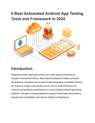 8 Best Automated Android App Testing Tools and Framework in 2024