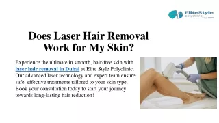 Does Laser Hair Removal Work for My Skin?