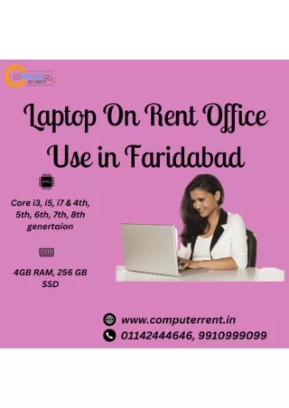 Laptop for rent in Faridabad 9910999099