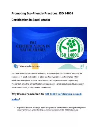Promoting Eco-Friendly Practices_ ISO 14001 Certification in Saudi Arabia