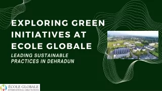 Ecole Globale’s Contribution to Sustainable Practices Among Schools in Dehradun