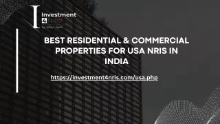 Best Residential Commercial Properties USA NRIs India
