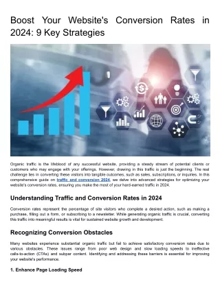 Boost Your Website's Conversion Rates in 2024: 9 Key Strategies