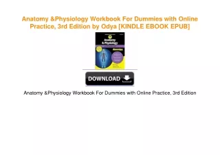 Anatomy & Physiology Workbook For Dummies with Online Practice, 3rd Edition by Odya ebook