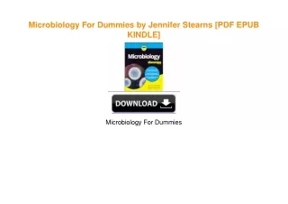 Microbiology For Dummies by Jennifer Stearns [PDF EPUB KINDLE]