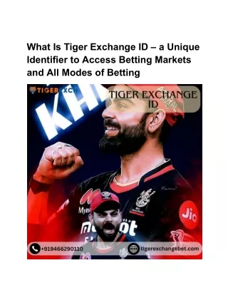 Get Tiger Exchange ID to Dream Big and Become a Billionaire