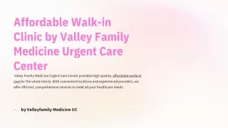 Affordable Walk-in Clinic