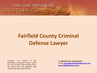 Fairfield County Criminal Defense Lawyer