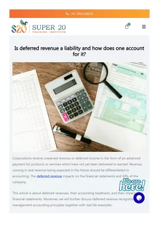 Is deferred revenue a liability and how does one account for it