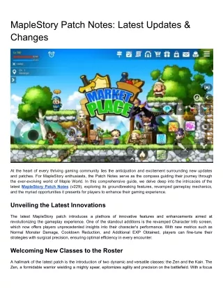 MapleStory Patch Notes: Latest Updates & Changes