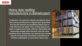 Innovative Solutions from Mezzanine Floor Manufacturers in Bahadurgarh