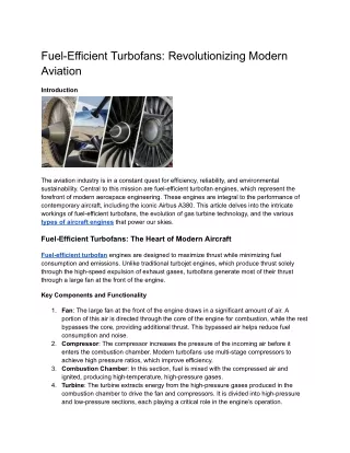 Fuel-Efficient Turbofans_ Revolutionizing Modern Aviation