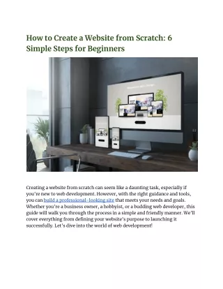 How to Create a Website from Scratch 6 Simple Steps for Beginners