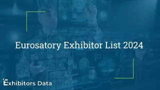 Eurosatory Exhibitor List 2024