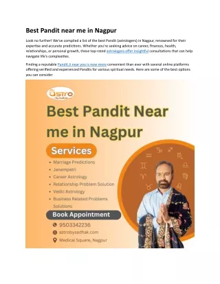 Best Pandit near me in Nagpur