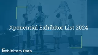 Xponential Exhibitor List 2024