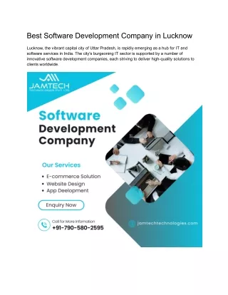 Best Software Development Company in Lucknow
