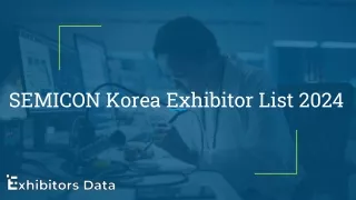 SEMICON Korea Exhibitor List 2024