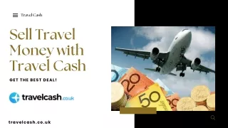 Sell Travel Money with Travel Cash