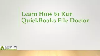 What to Do When QuickBooks File Doctor cannot repair