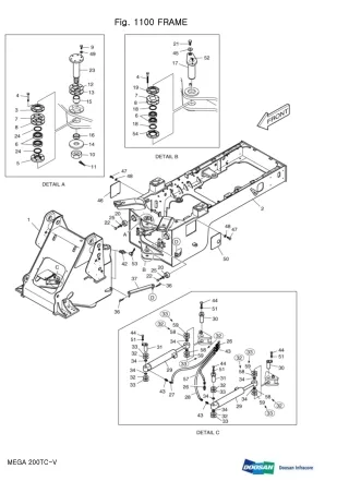 DAEWOO DOOSAN MEGA 200TC-V WHEELED LOADER Parts Catalogue Manual