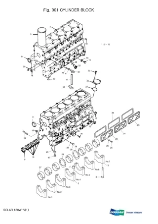 DAEWOO DOOSAN SOLAR 130W-V 130WV Wheeled Excavator Parts Catalogue Manual #1