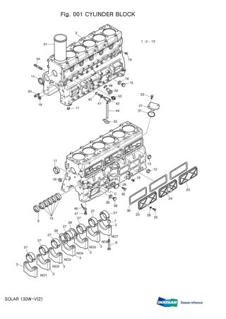 DAEWOO DOOSAN SOLAR 130W-V 130WV Wheeled Excavator Parts Catalogue Manual #2