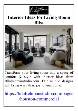 Interior Ideas for Living Room Bliss