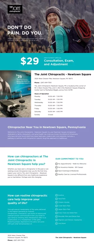 The Joint Chiropractic - Newtown Square