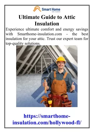 Ultimate Guide to Attic Insulation