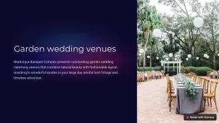 Garden Wedding Venues | Martinique Banquet Complex