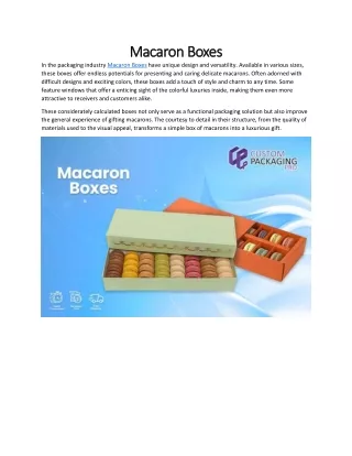 Macaron Boxes