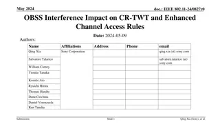 OBSS Interference Impact on CR-TWT and Enhanced Channel Access Rules in IEEE 802.11-24
