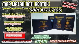 0821-4773-7105 Sampul Raport Pondok Pesantren Map Ijazah di Grobogan