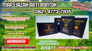 0821-4773-7105 Produsen Map Raport Sampul Ijazah di Bandung Barat