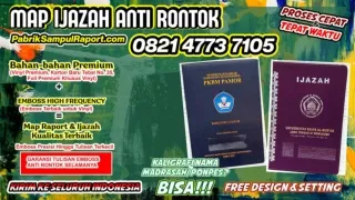 0821-4773-7105 Produksi Map Raport Sampul Ijazah di Banggai