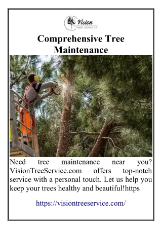 Comprehensive Tree Maintenance