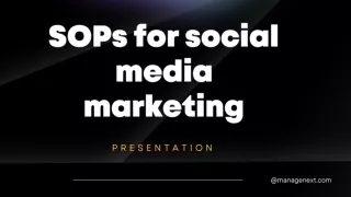 SOPs for social media marketing