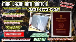 0821-4773-7105 Cetak Map Raport  Sampul Ijazah di Banjar