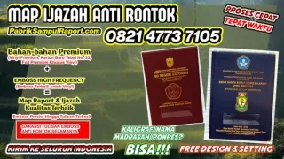 0821-4773-7105 Harga Map Raport Murah Sampul Ijazah di Banyuwangi