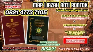 0821-4773-7105 Pabrik Map Raport Di Solo Sampul Ijazah di Barru