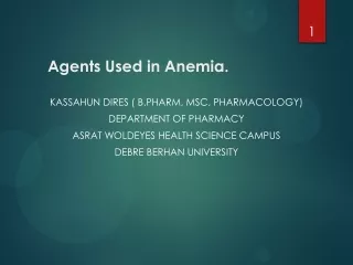 Blood pharmacology  ppt