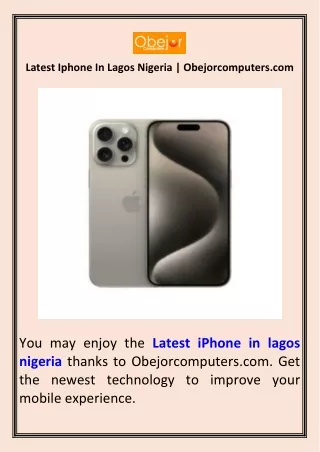 Latest Iphone In Lagos Nigeria  Obejorcomputers.com