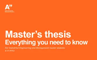 Master's Thesis Guide for Industrial Engineering and Management Students