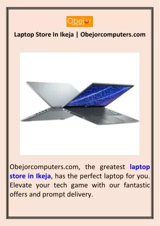 Laptop Store In Ikeja  Obejorcomputers.com