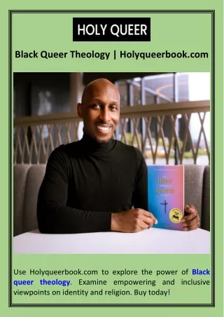 Black Queer Theology  Holyqueerbook.com
