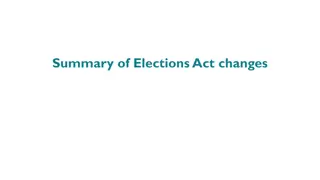 Changes to Elections Act: Voter Registration and Absent Voting Updates