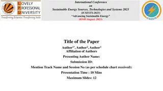 Advancing Sustainable Energy: ICSESTS-2023 Paper Presentation